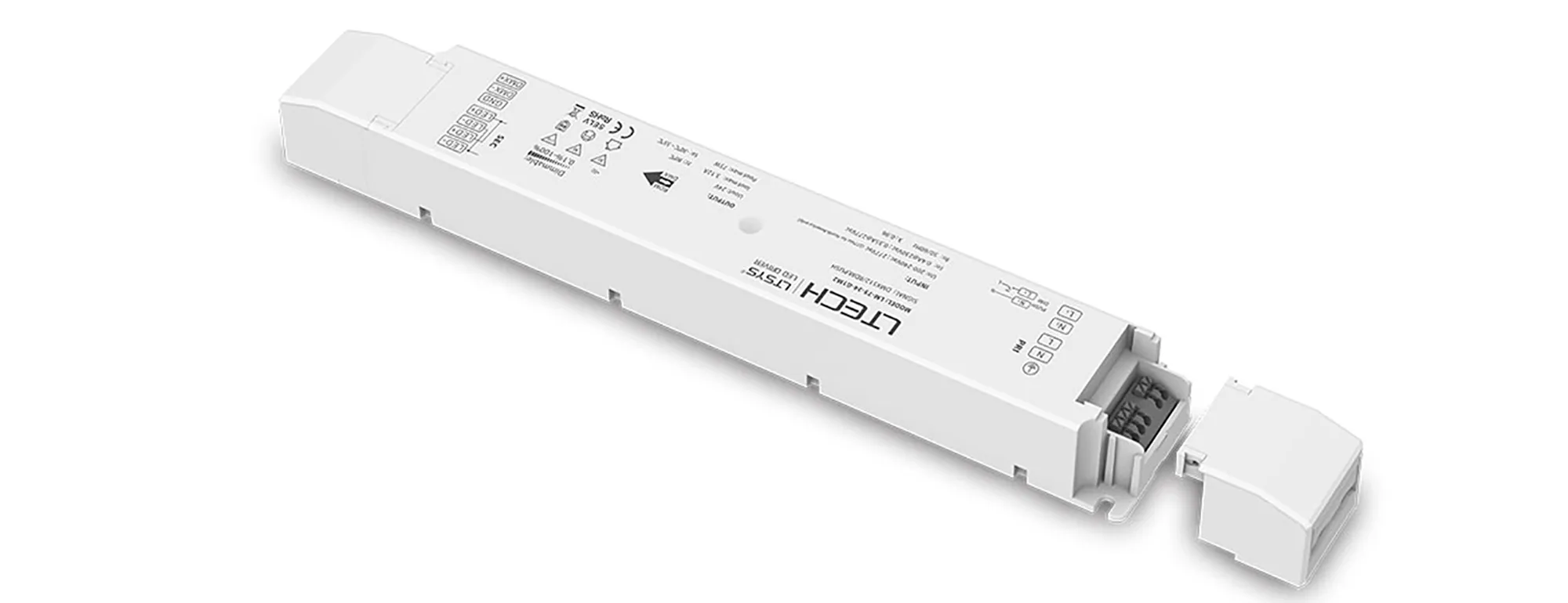 DMX524/RDM/Push DIM, 0-100% Dim, CV 75W, 24Vdc 3.12A, 200-240Vac, IP20, 5yrs Warranty. LM-75-24-G1M2  LTECH DMX Constant Voltage